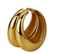 WLLDDDIU Anello In Argento Sterling 925,Anelli Regolabili Per Donna Geometrico Lucido Dorato Placcato Argento Sterling 925 Esagerazione Grosso Anelli Di Eternità Fedi Nuziali Anelli Di Promess