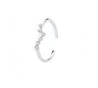 WLLDDDIU Anello in Argento Sterling 925 con 12 Segni Zodiacali per Donna, Regolabile, Aperto, Sottile, Impilabile, con Zirconi Cubici, Oroscopo, Fede Nuziale, Gioielli, Regali per Lei, Argento, Acqu