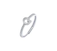 WLLDDDIU Anello iniziale Regolabile per Donna in Argento Sterling 925 con Zirconi Cubici, Anelli Aperti con Lettera Dell'Alfabeto Az, Cerchietto per dito Impilabile, Fede Nuziale di Fidanzamento, Gi