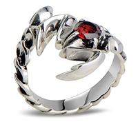 WLLDDDIU Anello Regolabile,Anelli in Argento Sterling 925 Scorpioni Anelli Regolabili Anello Locomotiva retrò Anelli di Promessa Regolabili in Sterlina Regali per Uomini Ragazze Donna Anelli E
