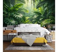 WLLDDDIU Murales Murale per La Foresta Pluviale Tropicale, Parati Autoadesiva personalizzata Panoramica 3D Mural Impermeabile e Adesivo Vinile Rimovibile per Camera da Letto Soggiorno Soggiorno Pare