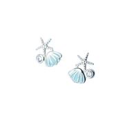 Orecchini Bambina Argento 925, Orecchini A Bottone In Argento Sterling 925 Orecchini A Bottone Con Conchiglia Di Stelle Marine Delicate Orecchini A Bottone Con Cartilagine Di Moda Orecchini A Botton