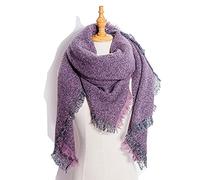 WLLDDDIU Sciarpa Donna,Sciarpe da Donna Sciarpa Viola con Nappe Sciarpa Quadrata Calda Scialle Avvolge Autunno E Inverno Scialli Morbidi Caldi Stola per Uomo Donna Ragazza