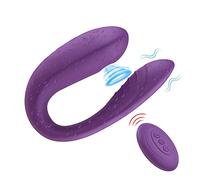 Wllhy Vibratore per suzione vaginale a Forma di U, stimolatore clitorideo Femminile a 10 velocità, testicolo in Silicone telecomandato, 100% Impermeabile, Giocattolo per masturbazione Silenzioso