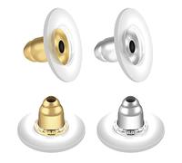 WLLHYF 100 Pezzi Schienali per Orecchini Amo Proiettile Frizione Supporti per Orecchini per Amo da Pesca Tappi per Orecchini Ipoallergenici per Donne Ragazze