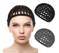 WLLHYF 2 Pezzi Berretto per Parrucca Retina per Capelli Cofani per Dormire Essentials Retine per Capelli Fasce Elastiche Avvolgere Grip Uncinetto Intrecciato in Raso Cosplay Creazione di Testa