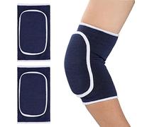 WLLHYF Coppia di Gomitiere con Imbottitura in Spugna Addensata Bende per Gomiti Braccio Tutore Fitness Tendinite Cinghia di Supporto per Bambini Bambini Ragazze Ragazzi Uomini Donne (Blu)