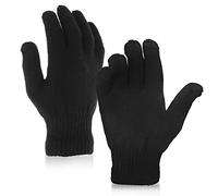 WLLHYF Guanti Magici Invernali Touchscreen Guanti da Lavoro Antivento Elasticizzati a Maglia Antiscivolo per Uomo e Donna con Tempo Freddo Nero Taglia Unica
