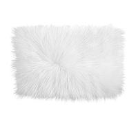 WLLHYF Tappeto da 30,5 cm, in finta pelliccia bianca, super morbido, per camera da letto, comodino, soggiorno, dormitorio, decorazione per la casa, colore: bianco