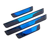 WLLLLa 4 Pezzi Auto Battitacco Protezione per Ford Focus MK1 MK2 MK3 MK4 MK5 2010-2022,AntiGraffio Acciaio Inossidabile Protettiva Car Soglia Stickers Accessori,C-Blue