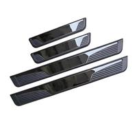 WLLLLa 4 Pezzi Auto Battitacco Protezione per Ford Focus MK1 MK2 MK3 MK4 MK5 2010-2022,AntiGraffio Acciaio Inossidabile Protettiva Car Soglia Stickers Accessori,A-Black