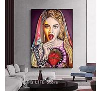 WLLLO Madonna Modulare Cantante Tela Cornice Astratta Poster e, Senza cornice 50 * 70cm