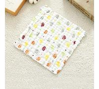 WLLLO Neonato, Asciugamano per il viso per bambini, Puro cotone 6 strati Fazzoletto da bagno per bambini, Asciugamano in cotone per alimentazione, Asciugamano piccolo, Fungo 28X28Cm