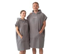 WLLNSS Poncho da sauna in cotone piqué a nido d'ape, con cappuccio, per uomo e donna, poncho da bagno, poncho da surf per benessere, spiaggia e spa, taglie S-M/L-XL, non specificato, L / XL