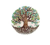 WLLWMYLY albero della vita, opera d'arte decorativa in metallo da appendere alla parete che simboleggia la vita eterna, adatta per uffici, soggiorni, giardini e camere da letto.