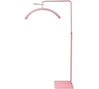 WLLWMYLY Lampada mezza luna estetica, Lampada extension ciglia, Con supporto per cellulare, adatto per la bellezza, Le sopracciglia, i tatuaggi e la cura del viso e della pelle, (Rosa, 50 watt)