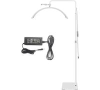 WLLWMYLY Lampada mezza luna estetica, Lampada extension ciglia, Con supporto per cellulare, adatto per la bellezza, Adatto per bellezza, sopracciglia, tatuaggi (Bianco, 36 Watt)