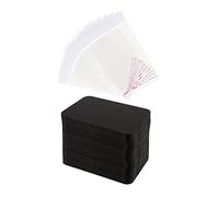 WLNEXT 100 cartoncini espositivi in cartone con sacchetti autosigillanti trasparenti, portachiavi in cartoncino