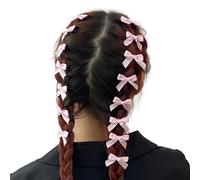 WLNEXT 15 fermagli per capelli con fiocco, per donne e ragazze, fermagli per capelli, fiocco per capelli, accessori rosa