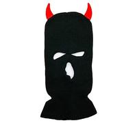 WLNEXT Cappello invernale di Halloween alto elastico cappello lavorato a maglia per le donne uomini mantenere l'orecchio caldo cappello adulto maglia cappello diavolo nero