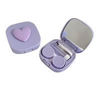 WLNEXT Contenitore portatile e a forma di cuore con contenitore da viaggio, facile da trasportare, formato tascabile, colore: viola