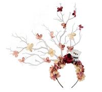 WLNEXT Fascia per capelli con fiore, per cosplay e feste di Halloween, giochi di ruolo, costume da spettacolo dal vivo