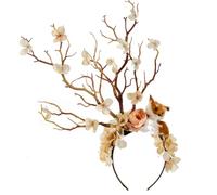 WLNEXT Fascia per capelli con fiore, per cosplay e feste di Halloween, giochi di ruolo, costume da spettacolo dal vivo