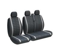 WLNWERDPKK Coprisedili per Furgoni 2+1 Universali per Peugeot per Boxer per Expert 3 Posti Completo Coprisedili(3-Seater Gray)