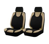 WLNWERDPKK Coprisedili Universali Auto Set Completo Adatti Maggior Parte degli Interni SUV Camion Furgoni Compatibili con Airbag Tessuto Poliestere Traspirante Completo Coprisedili(Beige 2 Seat)
