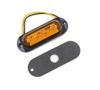 WLNWERDPKK Indicatore Luci Posizione Laterali Universali A 4 LED 12 V-24 V Luci Ingombro Luci Segnalazione Luci Segnalazione Camion Rimorchi Furgoni Pick-up Barche Direzione Indicatore(Amber)