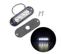 WLNWERDPKK Indicatore Luci Posizione Laterali Universali A 4 LED 12 V-24 V Luci Ingombro Luci Segnalazione Luci Segnalazione Camion Rimorchi Furgoni Pick-up Barche Direzione Indicatore(White)