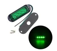 WLNWERDPKK Indicatore Luci Posizione Laterali Universali A 4 LED 12 V-24 V Luci Ingombro Luci Segnalazione Luci Segnalazione Camion Rimorchi Furgoni Pick-up Barche Direzione Indicatore(Green)