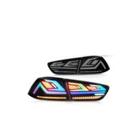 WLNWERDPKK Montaggio Gruppo Ottico 4 Pezzi Per Lancer Per EVO X 2008-2020 Luci Posteriori A LED RGB Auto Luci Stop Indicatori Direzione E Retromarcia Gruppo Fanale Posteriore