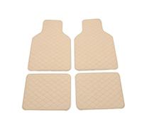 WLNWERDPKK Moquette Auto Tappetini Universali in Pelle per Auto da 4 Pezzi Tappetino Antiscivolo Protettivo Elegante E Durevole Accessori Interni Facili Pulire Tappetini Tappeti(Beige)