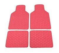 WLNWERDPKK Moquette Auto Tappetini Universali in Pelle per Auto da 4 Pezzi Tappetino Antiscivolo Protettivo Elegante E Durevole Accessori Interni Facili Pulire Tappetini Tappeti(Red)