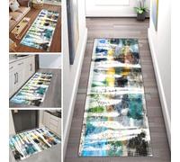 WLNYQF Tappeto passatoia da cucina, lavabile, antiscivolo, 50 x 150 cm, arte astratta colorata, per corridoio, soggiorno, camera da letto, venduto al metro, personalizzabile, larghezza 40-120 cm