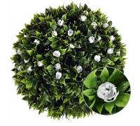 WlP Palline Di Fiori Di Rosa Artificiali Palline Di Arte Topiaria Artificiale Palline Di Bosso Finto Con Fiori, Palla For Piante Finte Sospese Palla Di Erba Di Plastica Rotonda (Size : 35cm)
