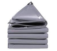 WLRHGl Telone Impermeabile, 0.5 x 1 m telo impermeabile, con occhielli telo in tessuto e protettivo, telone rinforzato occhiellato WLR010, Grigio