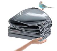 WLRHGl Telone Impermeabile, 1 x 2.5 m per Esterno in Rinforzato con Occhielli Copertura per coprire legna impermeabile occhiellato teloni PVC WLR010, Grigio
