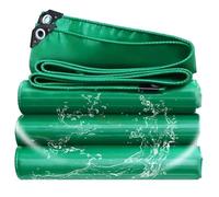 WLRHGl Telone Impermeabile, 1 x 50 m per Esterno in PVC Rinforzato con Occhielli Copertura per Mobili WLR010, Verde