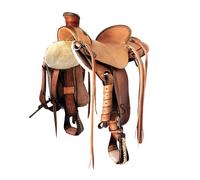 WLS-205 WLS-205 - Set di puntine per cavalli in pelle occidentale, testiera, collare e redini, da 35,5 a 45,7 cm