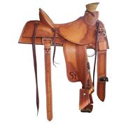 WLS-206 WLS-206 - Set di puntine per cavalli in pelle occidentale, testiera, collare e redini, da 35,5 a 45,7 cm