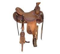 WLS-208 WLS-208 - Set di puntine per cavalli in pelle occidentale, testiera, collare e redini, da 35,5 a 45,7 cm