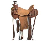 WLS-211 WLS-211 - Set di puntine per cavalli in pelle occidentale, testiera, collare e redini, da 35,5 a 45,7 cm