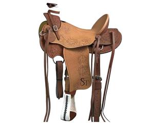 WLS-211 WLS-211 - Set di puntine per cavalli in pelle occidentale, testiera, collare e redini, da 35,5 a 45,7 cm