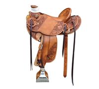 WLS-218 WLS-218 - Set di puntine per cavalli in pelle occidentale, testiera, collare e redini, da 35,5 a 45,7 cm