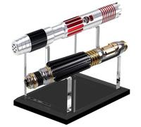 WLSANX Supporto per spada laser, supporto per spada laser, supporto per spada laser in acrilico fisso, bacchette decorative e oggetti da collezione (2 strati di nero)