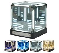 WLSYX Luce Notturna Infinite Space Abyss, Lampada Infinite Space Abyss, Luce a Cubo Infinito, Effetto Luminoso 4D Endless Abyss E Dimmerabile al Tocco, Ricaricabile E in Acrilico di Alta qualità