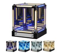 WLSYX Luce Notturna Infinite Space Abyss, Lampada Infinite Space Abyss, Luce a Cubo Infinito, Effetto Luminoso 4D Endless Abyss E Dimmerabile al Tocco, Ricaricabile E in Acrilico di Alta qualità