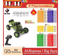 WLtoys 12427 50 km/h Velocità massima 2.4G 1:12 4WD Crawler Auto RC telecomandata con luce a LED Due batterie Buggy Veicolo Luce a LED